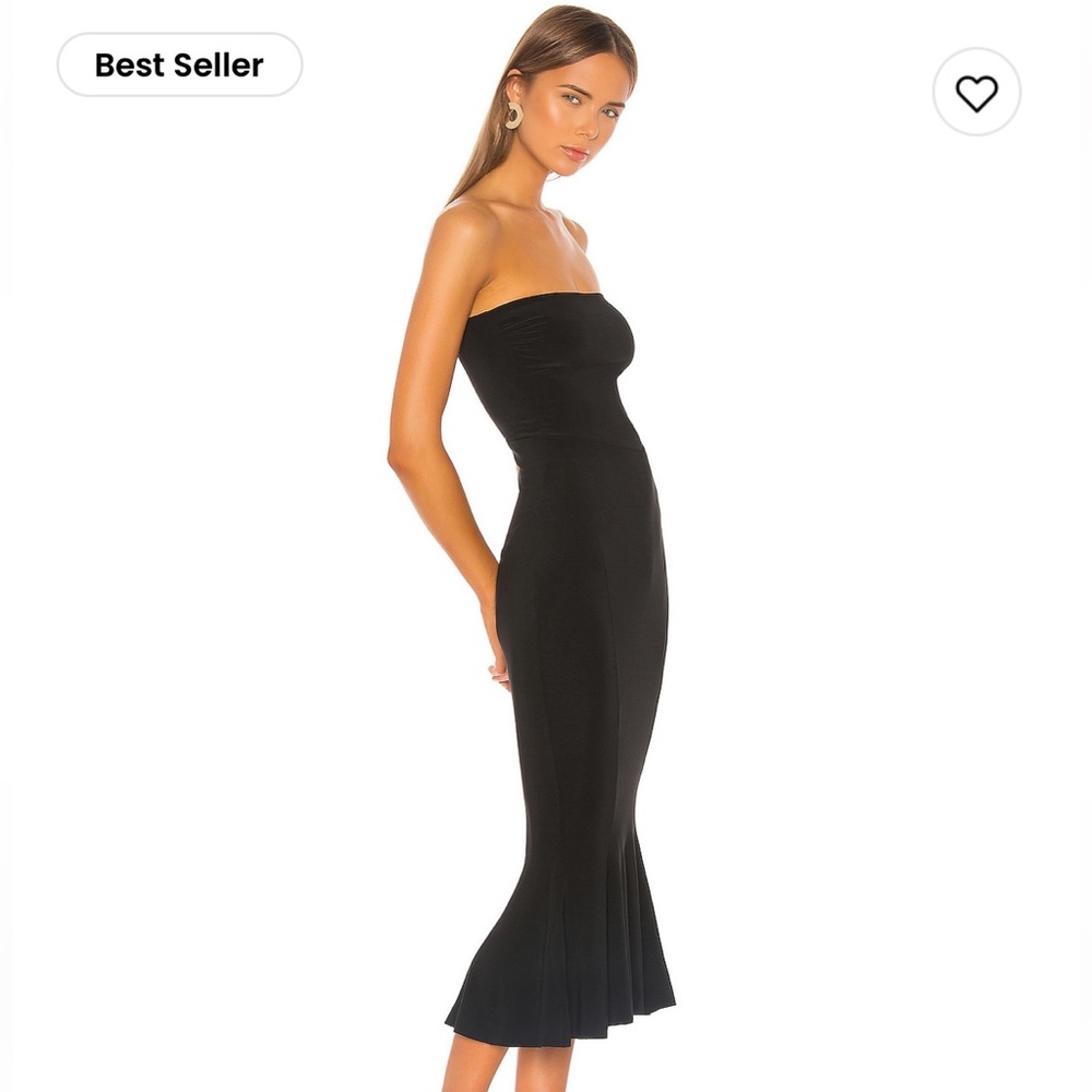 Norma Kamali Strapless Fishtail Dress